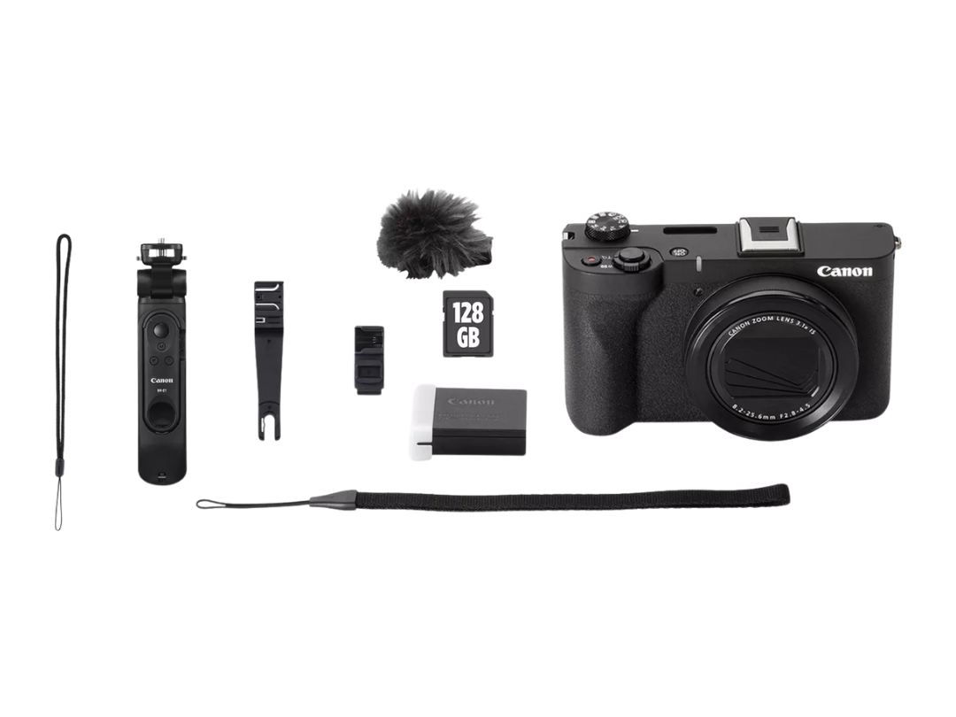 Canon PowerShot V1 Vlogger Kit – 4K Camera with Tripod & SD Card in Qatar Canon PowerShot V1 Vlogger Kit – 4K Camera with Tripod & SD Card in Qatar